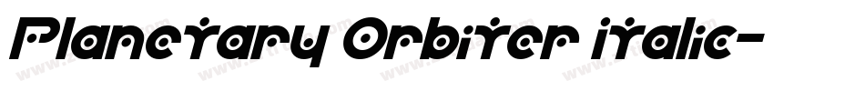 Planetary Orbiter Italic字体转换
